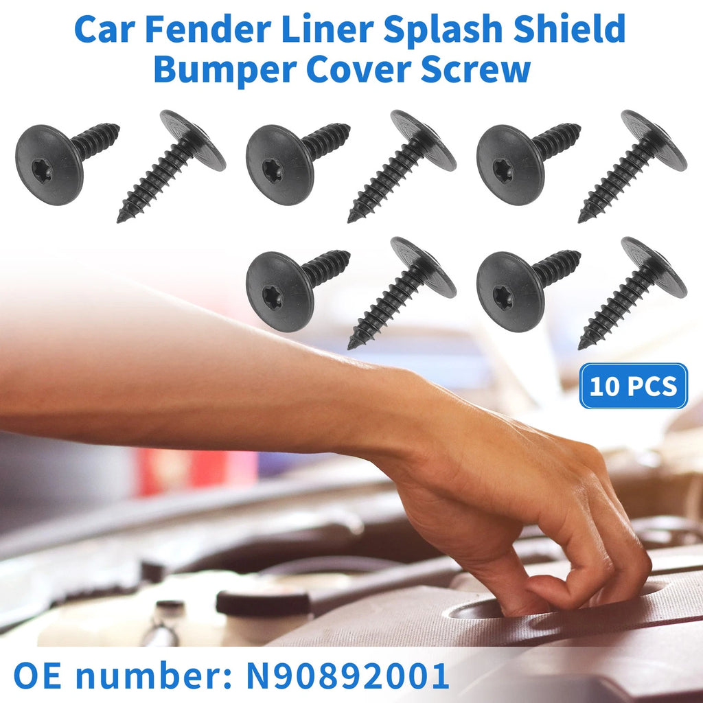 10X Fender Liner Splash Shield Bumper Cover Screw for Audi A4 (1996–2016)