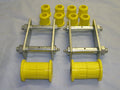 2 x Rear Suspension Greasable Spring Shackles & Poly Bushes for Holden Colorado