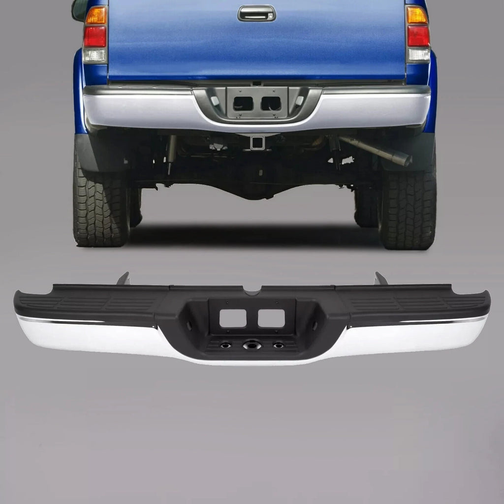 Chrome Steel Rear Step Bumper Assembly for Toyota Tundra (2000–2006)