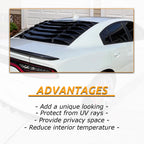 Carbon Fiber Rear Window Louver Sunshade Vent for Charger Sedan (2011–2023)