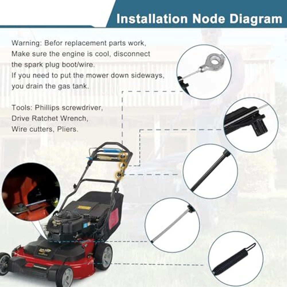 Replacement Mower Clutch Cable for Brigg Powered 30 Inch Mowers (136)