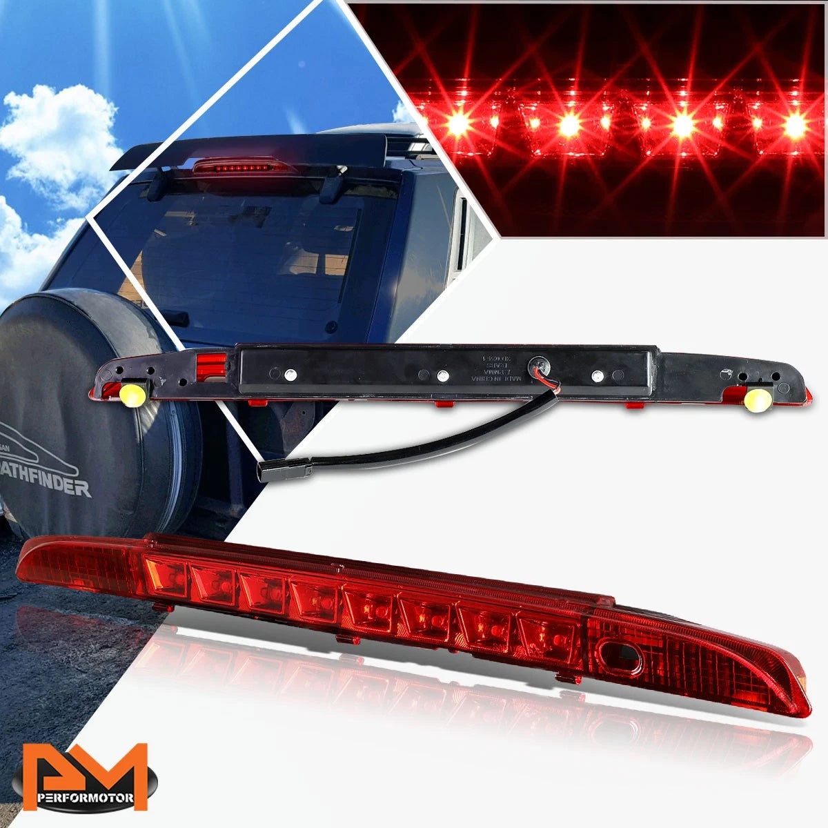 Full LED Third Tail Brake Light for Nissan Pathfinder (1993–1995)