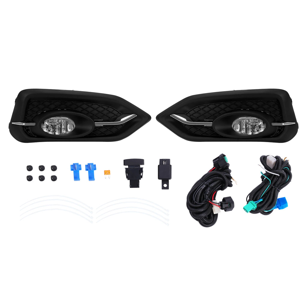 Set of 2 Bumper Driving Fog Lights with Bulbs for Honda Civic Coupe (2014–2015)
