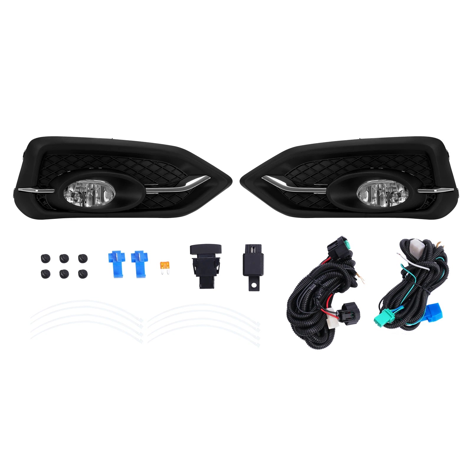 Set of 2 Bumper Driving Fog Lights with Bulbs for Honda Civic Coupe (2014–2015)
