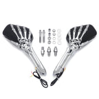 HTTMT LED Skull Rearview Mirrors for Harley Street Glide (2014–2023)