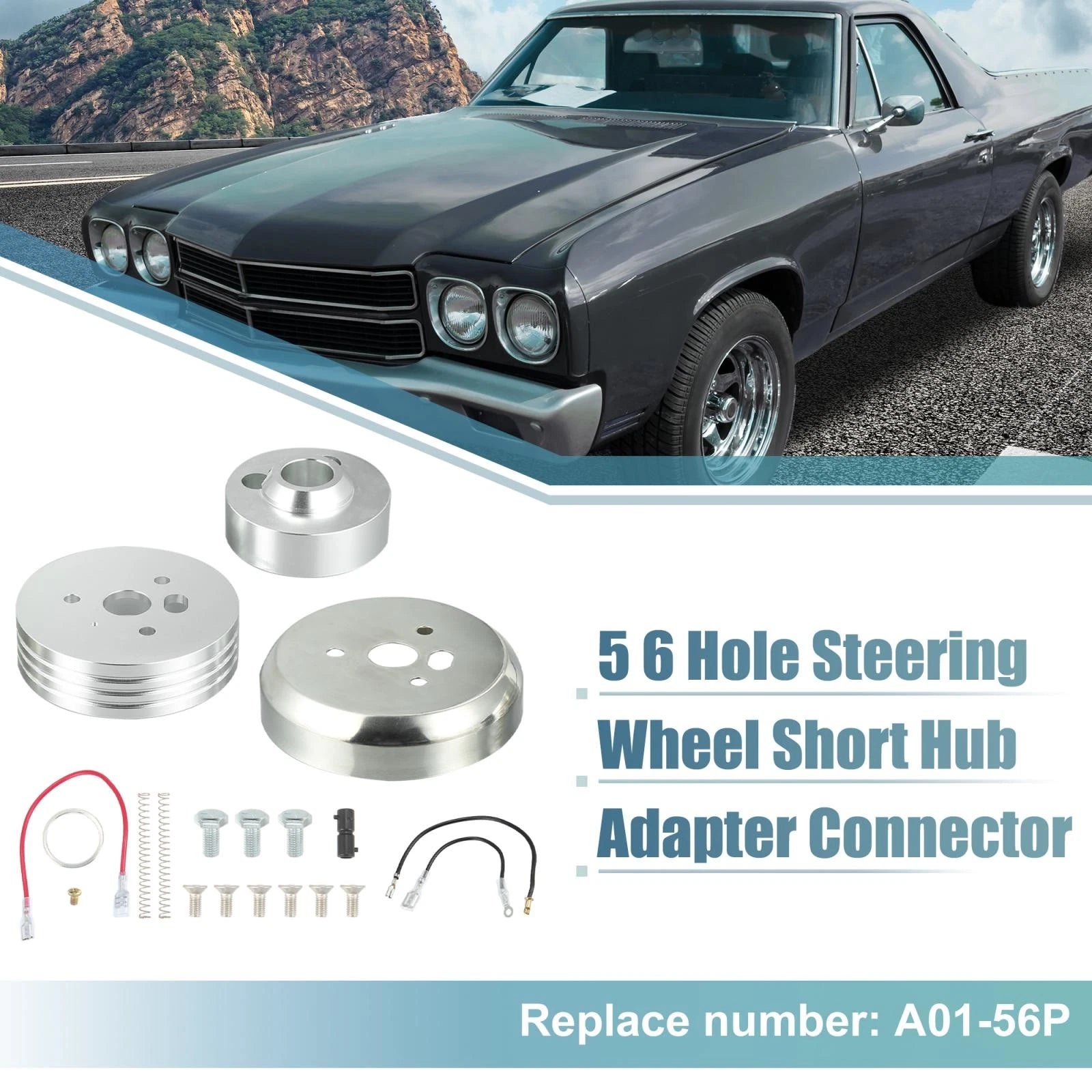 5 & 6 Hole Steering Wheel Short Hub Adapter for Chevy GM (Year Range)