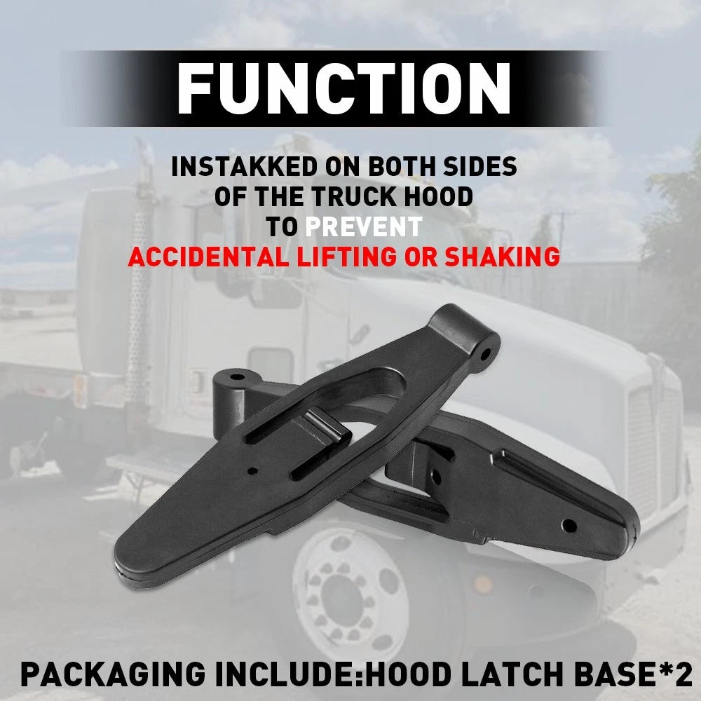 2X Polyurethane Hood Latch Base for Kenworth Peterbilt 379