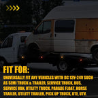 8pc 2.5 Inch DOT Round Amber LED Side Marker Lights for Truck H