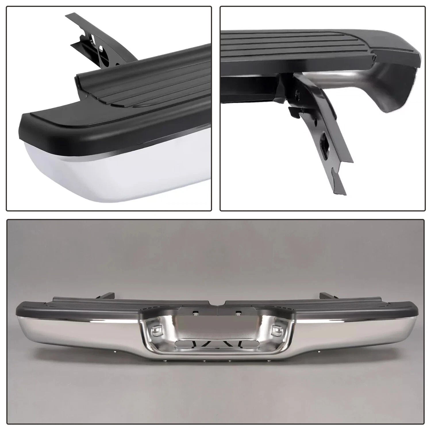 Rear Steel Step Bumper Assembly for Toyota Tacoma (1995-2004)
