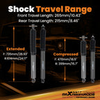 4 Inch Suspension Lift Kit for Jeep Wrangler TJ 4WD (1997–2002) w/Shocks