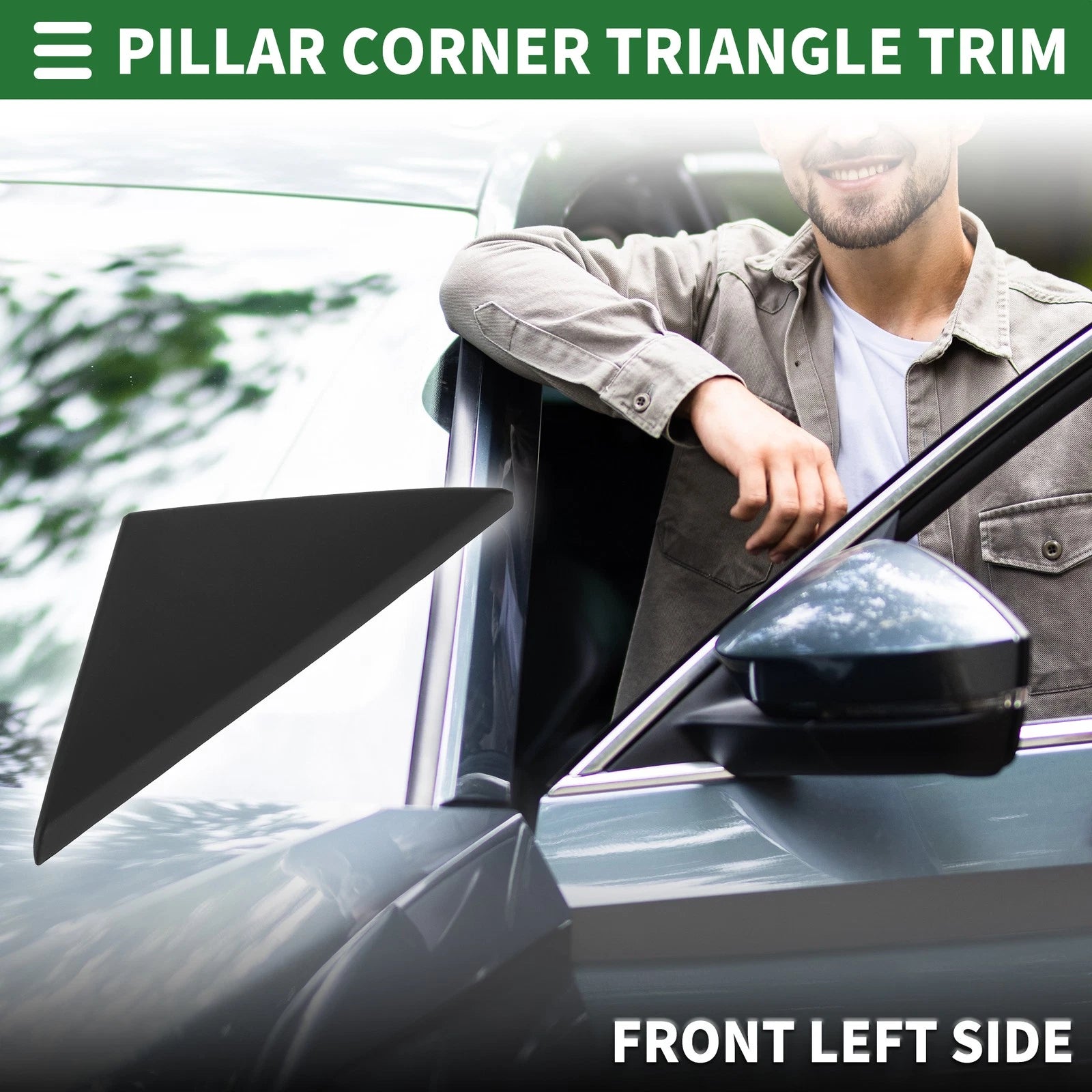 Front Left Side Door Pillar Window Trim for Hyundai Tuscani Coupe (2001–2006) No. 825172C000