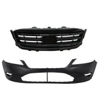 Front Upper Grille for Ford Taurus (2010–2012) Black Bumper Cover Primed