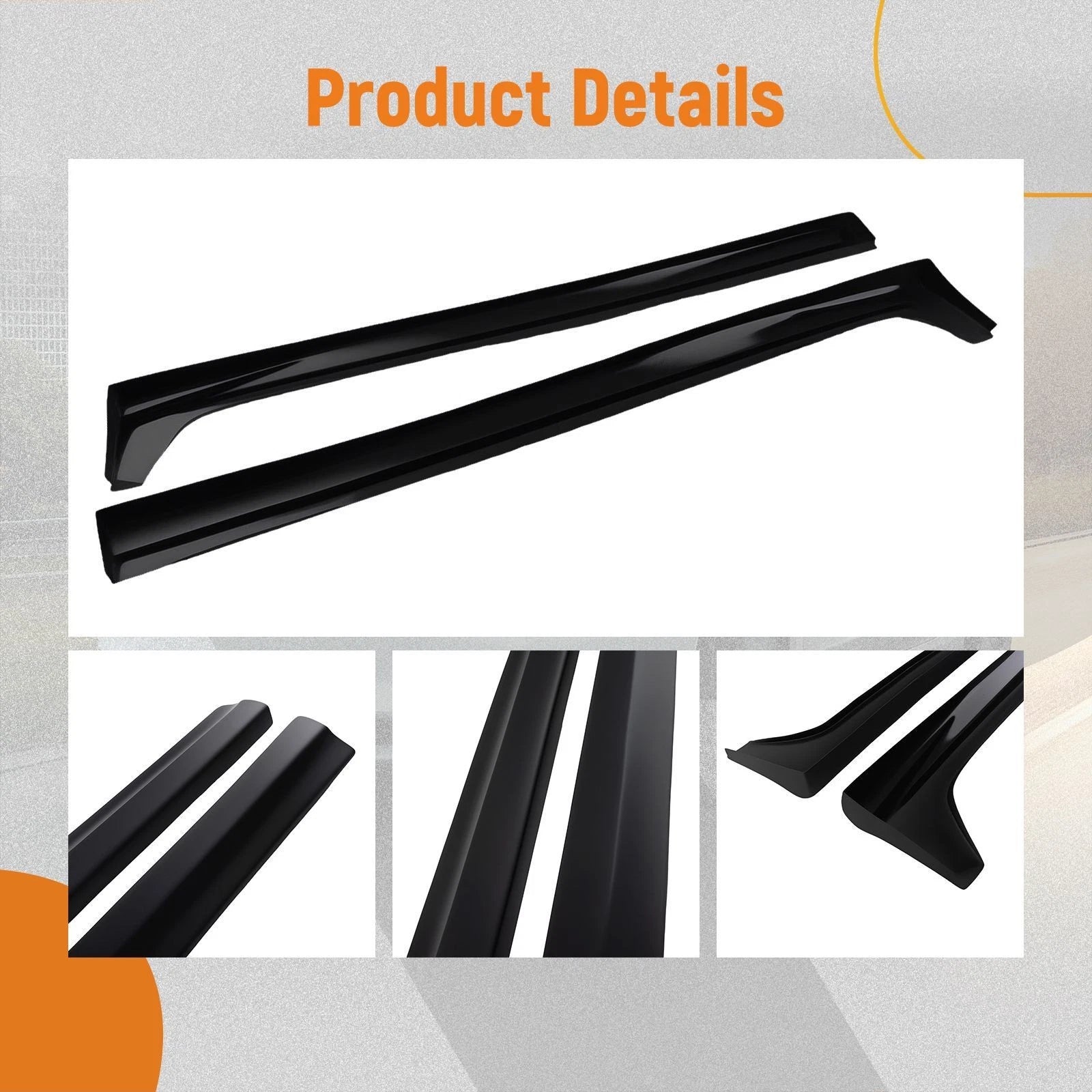 Black Side Skirt Extension Body Kit for Honda Accord (2008–2012)