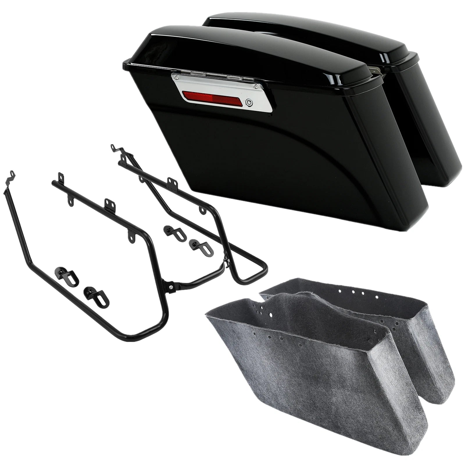 Hard Saddlebags & Conversion Brackets for Harley Dyna Low Rider (2008–2017)