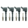 Set of 4 Ignition Coils & Spark Plugs for Audi A3, Porsche Macan, VW Beetle (L4)