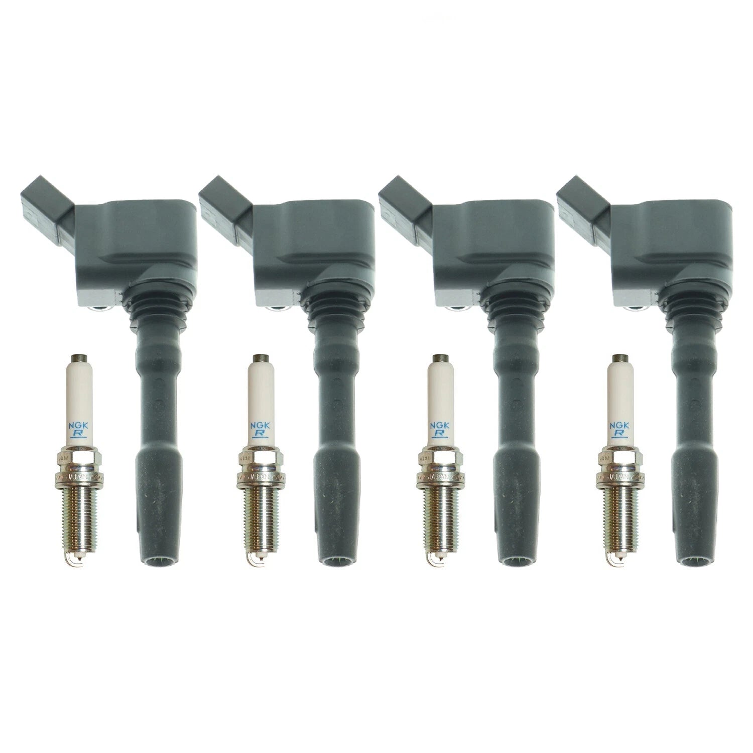 Set of 4 Ignition Coils & Spark Plugs for Audi A3, Porsche Macan, VW Beetle (L4)