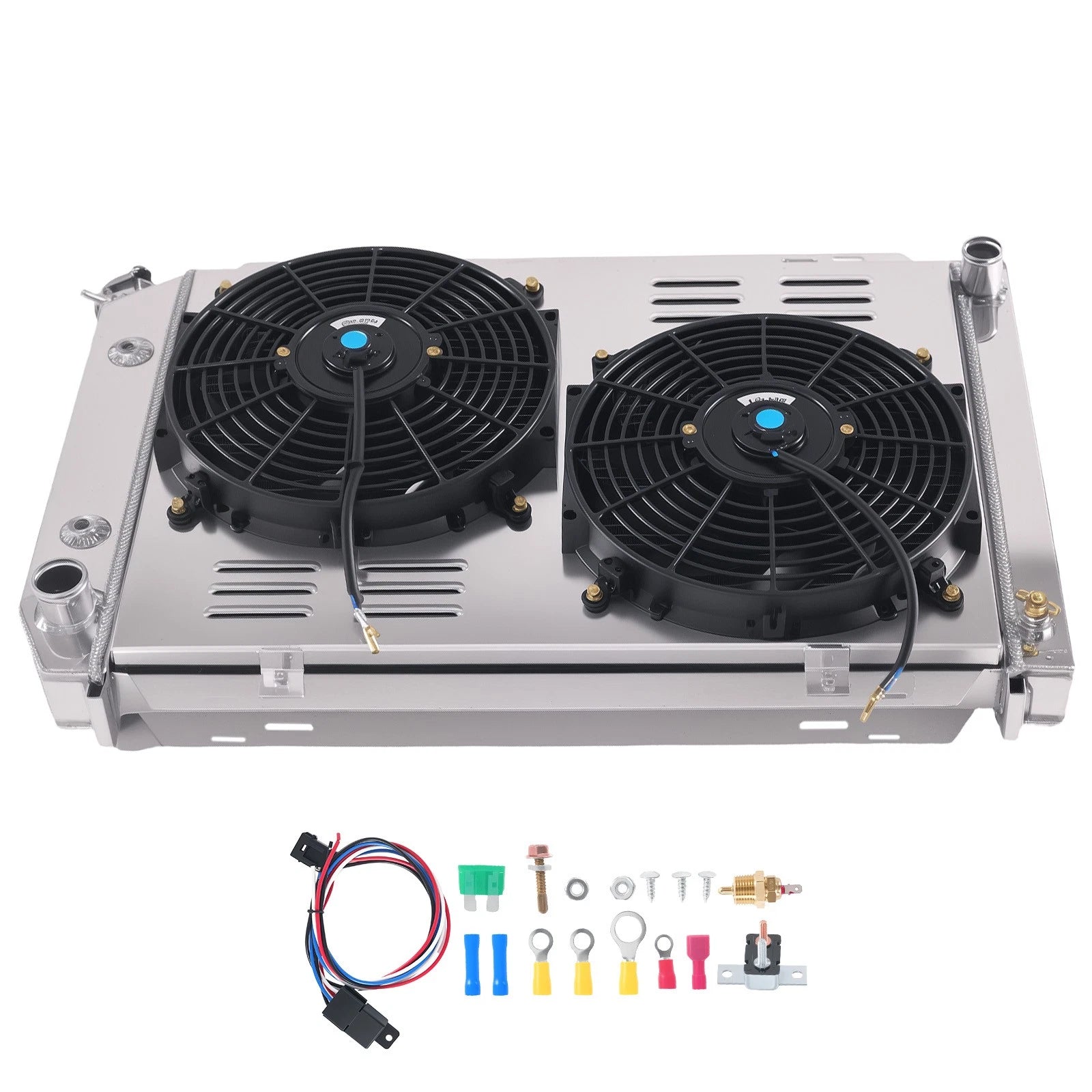 3 Row Engine Radiator w/Shroud Fans for Mercury Marquis (1983–1986) EC138