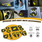 Soft Yellow Car Interior Anti-Dust Mats Accessories for Dodge Challenger (2015-2023)