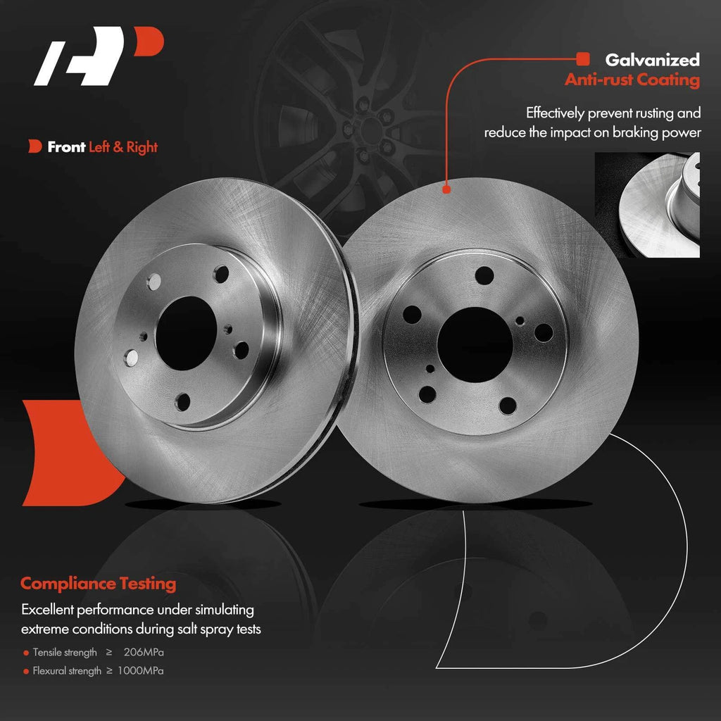 Front Disc Brake Rotors & Ceramic Pads for Toyota RAV4 (2001-2005)