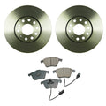 Set of 4 Bosch QuietCast Front Rotors & Akebono EURO Ceramic Pads for Audi A4