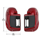 Red Vented Leg Fairings for Harley Electra Street Road Glide (2014-2023)