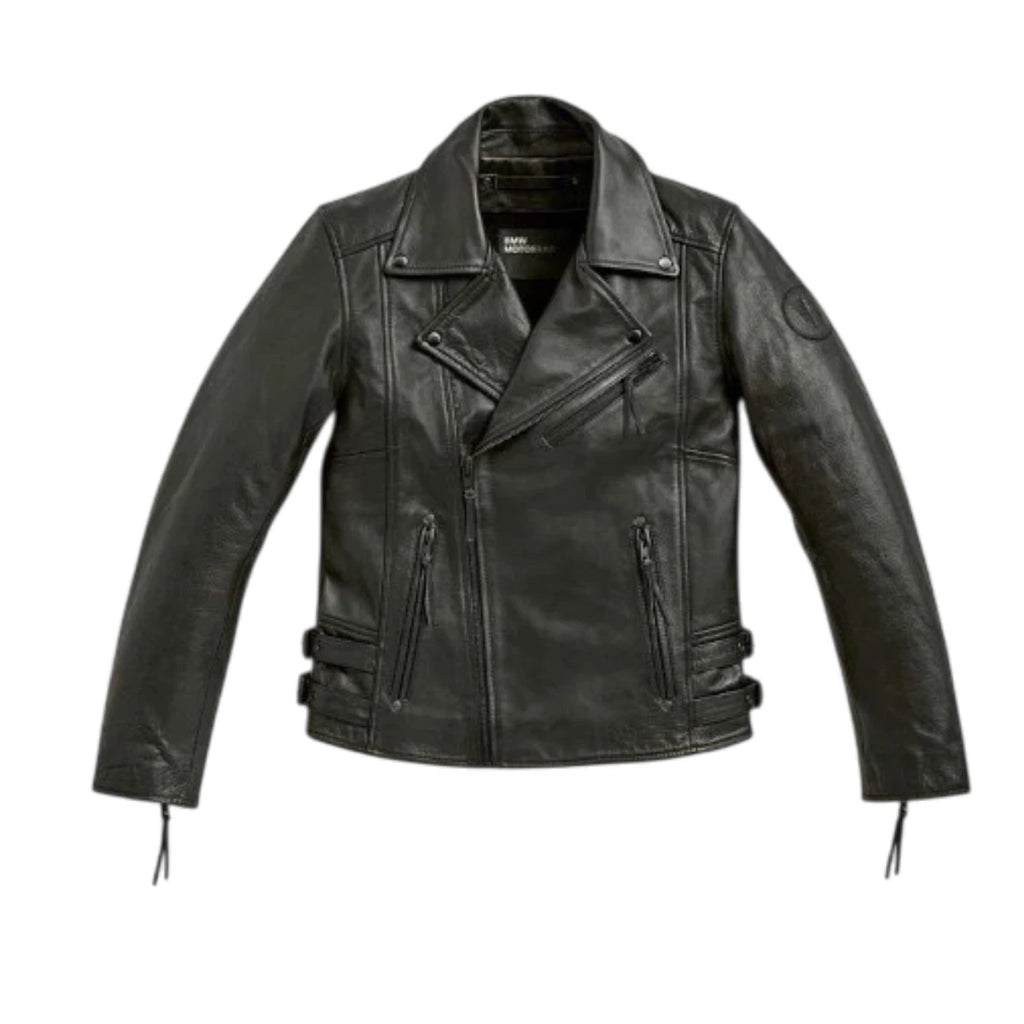 FlatTwin Black Leather Motorcycle Jacket for BMW (Men's, Size M)