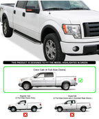 6" Polished Side Step Bars for Ford F150 SuperCrew (2009-2014)
