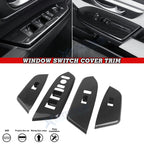 Carbon Fiber Black Inner Window Switch Panel Trim for Honda CR-V (2017–2022)