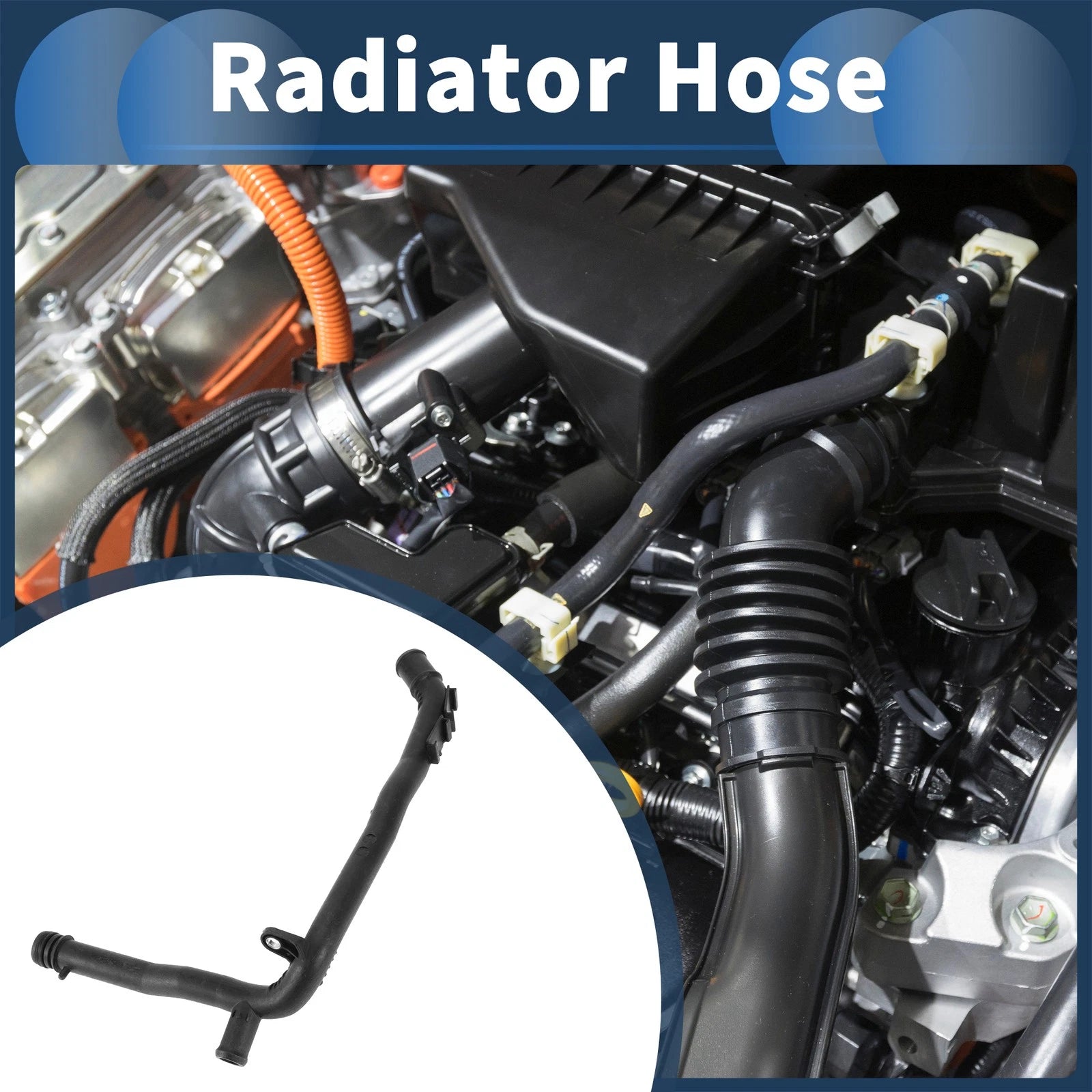 Radiator Hose for Audi TT (2008–2014) No. 03L121065AJ Plastic Black