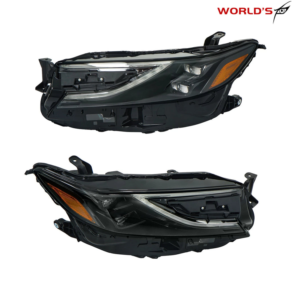 LED Headlight Pair for Toyota Camry XSE (2025) Black Trim Strip Dual Lens