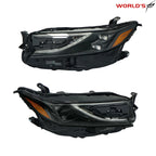 LED Headlight Pair for Toyota Camry XSE (2025) Black Trim Strip Dual Lens
