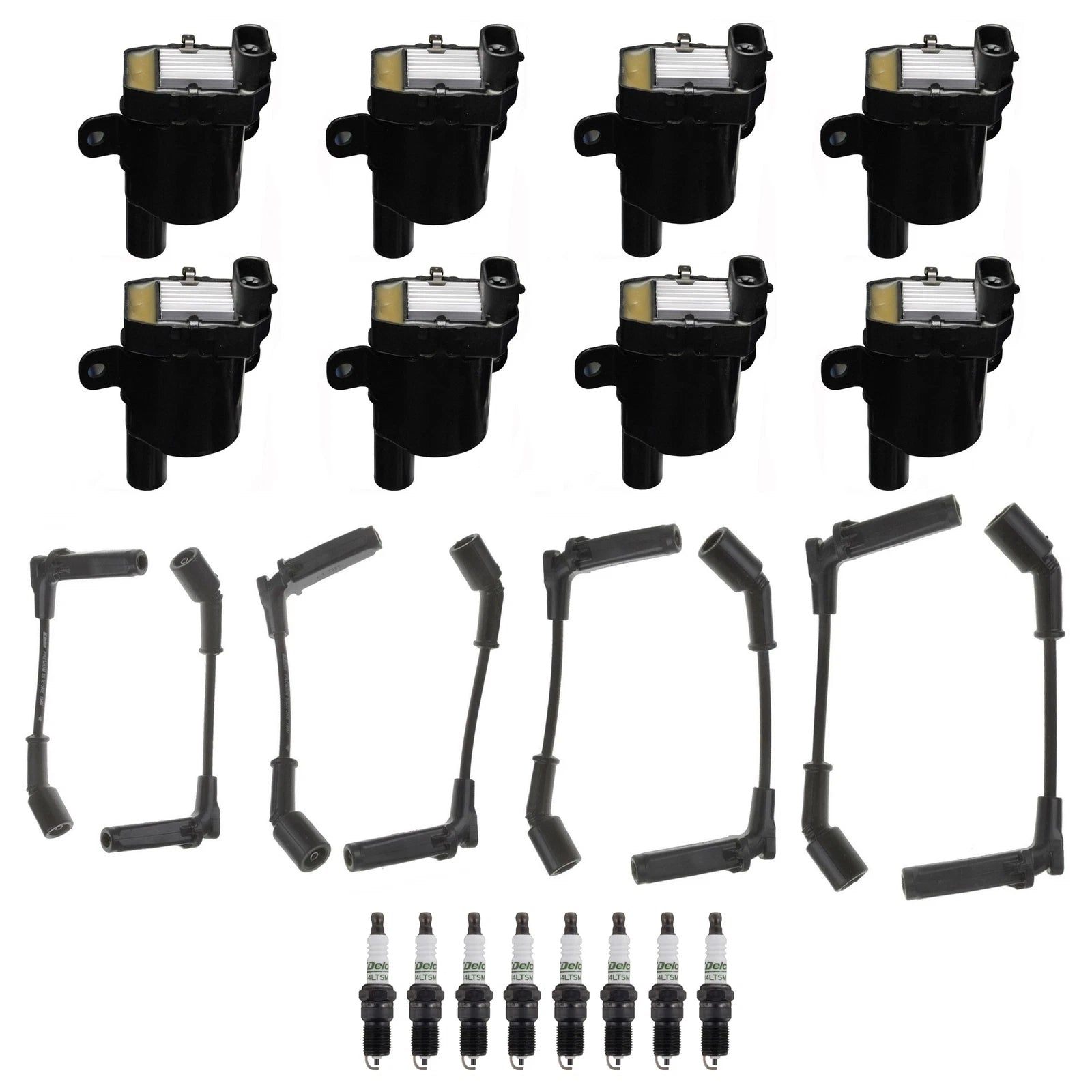 Set of 8 Ignition Wires & 8 Spark Plugs for Buick Chevy GMC V8