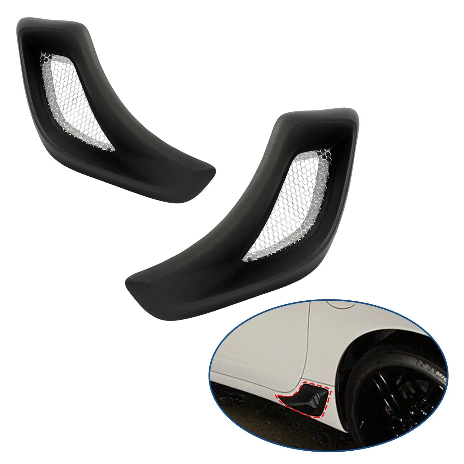 Rear Lower Brake Duct Scoop Vent Kit for Corvette C5 Z06 (1997–2004)