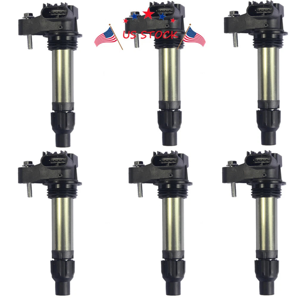 Set of 6 Ignition Coils for Buick LaCrosse, Chevrolet Camaro, CTS, Impala, Terrain, SRX (2008–2013)