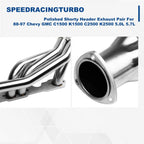 Shorty Header Exhaust Pair for Chevy GMC C1500 K1500 C2500 K2500 (1988–1997)