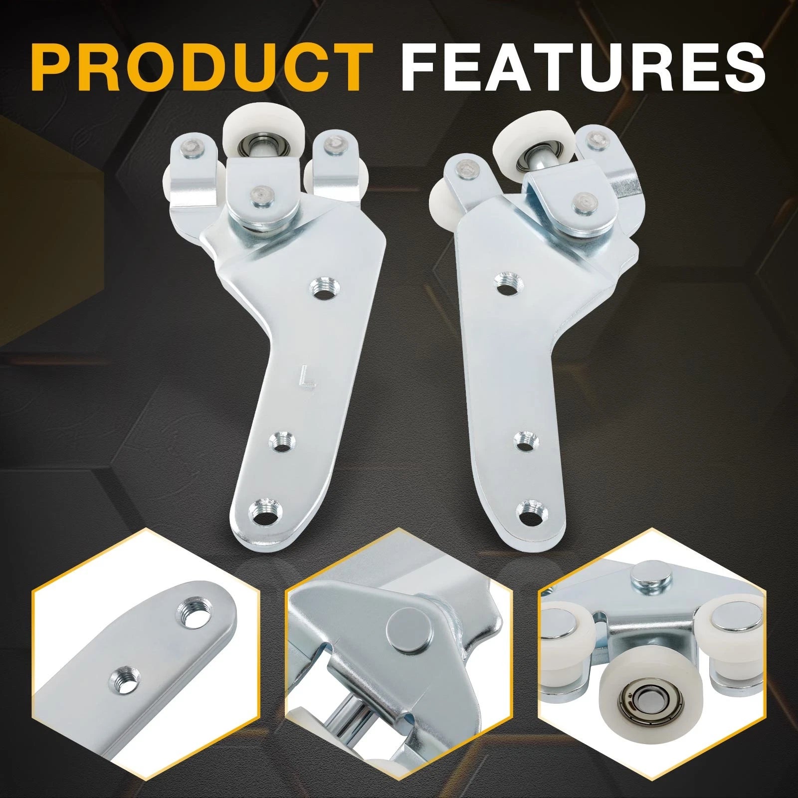 Set of 2 Bottom Sliding Door Roller Hinges for Toyota Sienna (2010–2021) 68360-08031