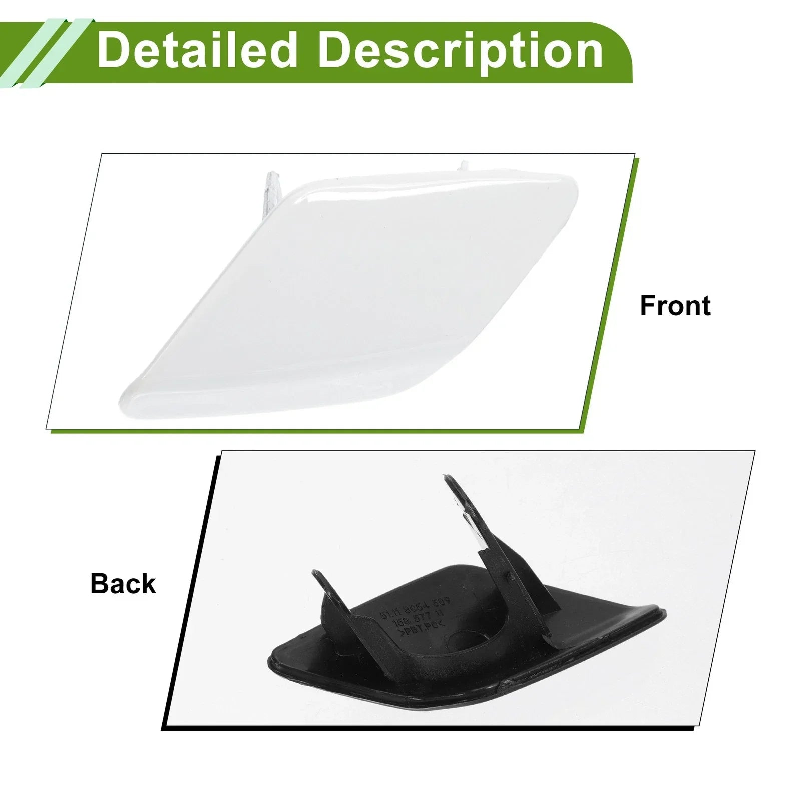 Front Left Washer Nozzle Cover Cap for White BMW 428i (2014 - 2016)