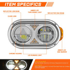 Full LED Turn Signal Headlights for Peterbilt 359 379 389 (1981–2021)