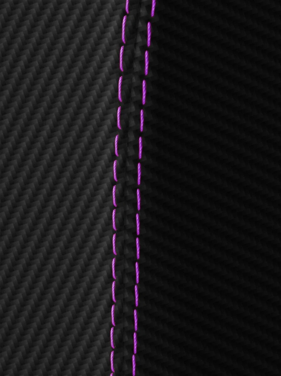 Manual Shift Boot for Ford Mustang (2015–2020) Carbon Fiber Purple Stitch