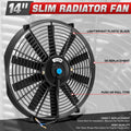 14" Slim Electric Radiator Fan Relay Kit for Universal Applications (Fits Most)