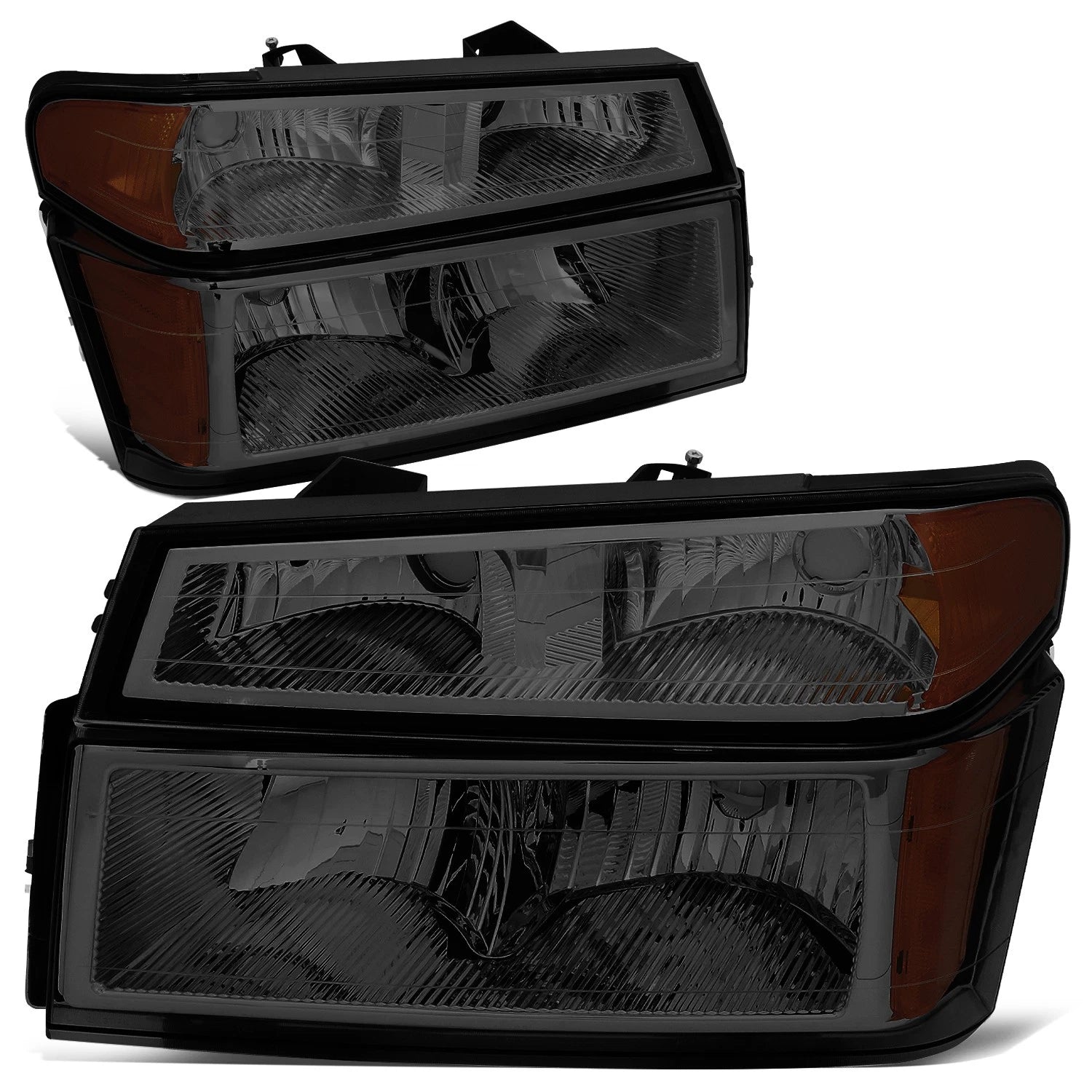 Smoked Amber Corner Headlight Signal Bumper Lamps for Colorado Canyon (2004–2012)