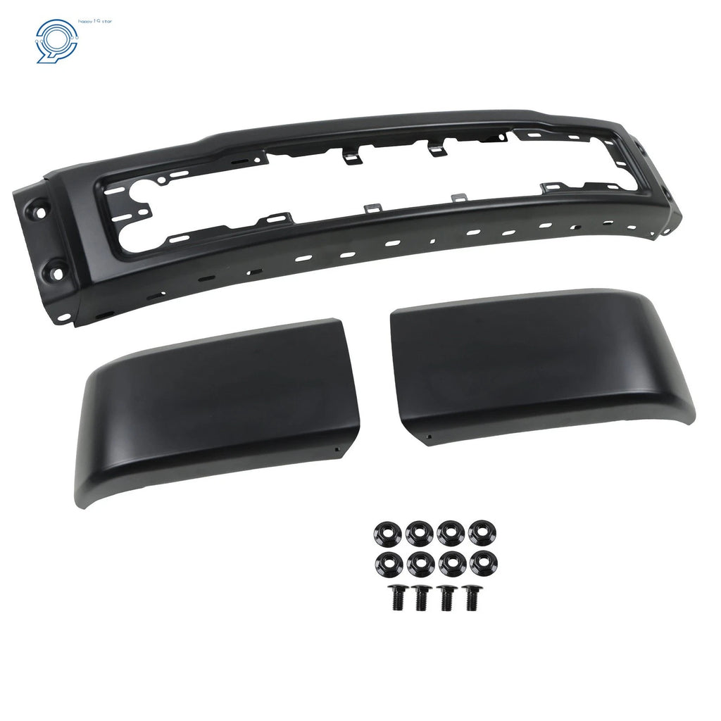 Front Bumper for Ford F150 (2015–2017) Black Split-Type Steel W/o Fog Lamps