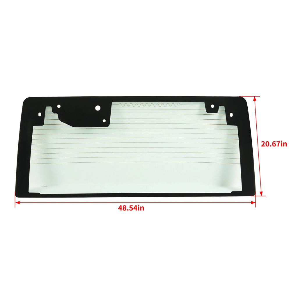 Rear Window Tempered Glass for Jeep Wrangler JK (2011–2017) Heated Light Green