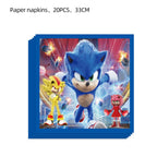 51pcs Sonic Birthday Party Supplies - Tablecloth, Plates, Napkins, Cups