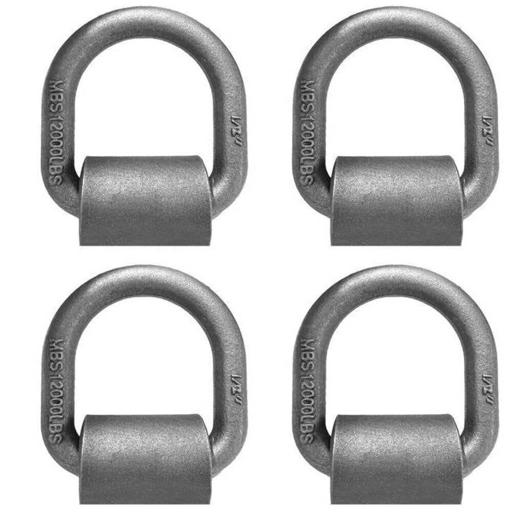 Set of 4 D Rings for Bungee Straps (Marine, RV Use)