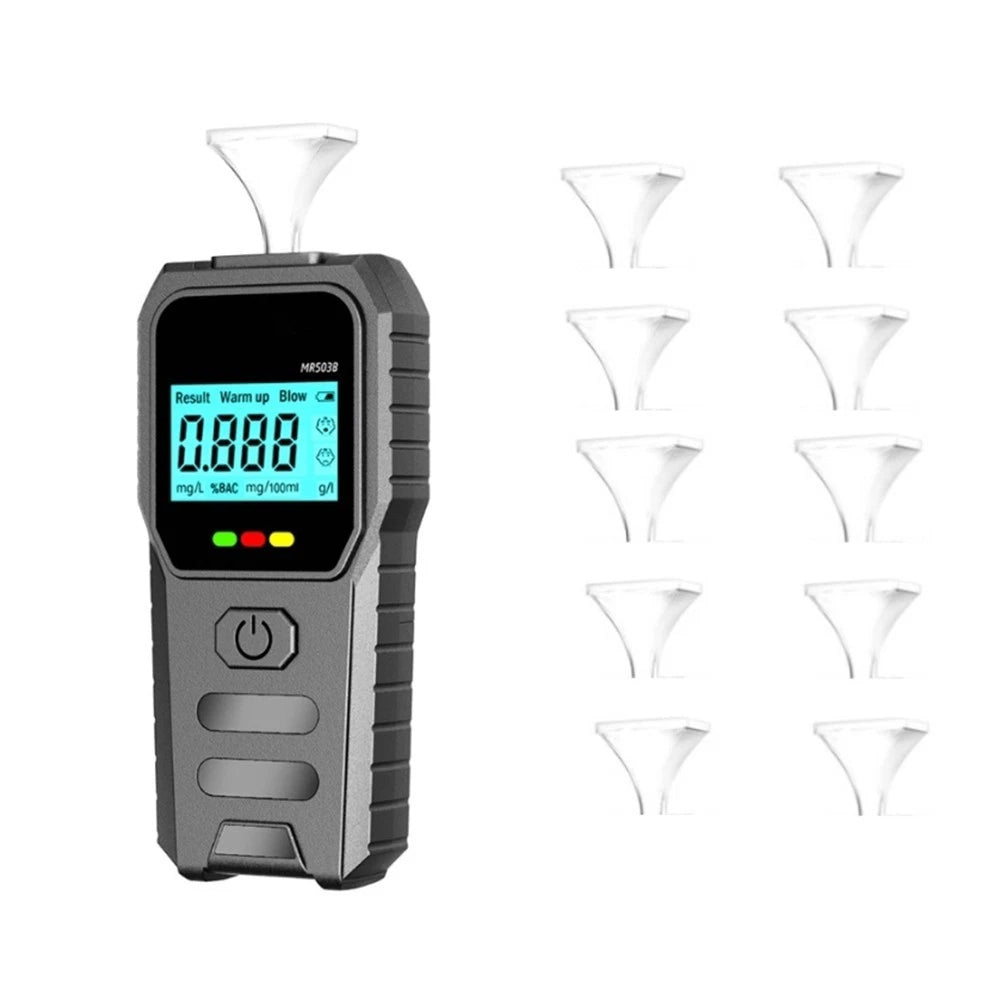 Breathalyzer with Voice Announced Readings for Universal Use (AAA Battery)