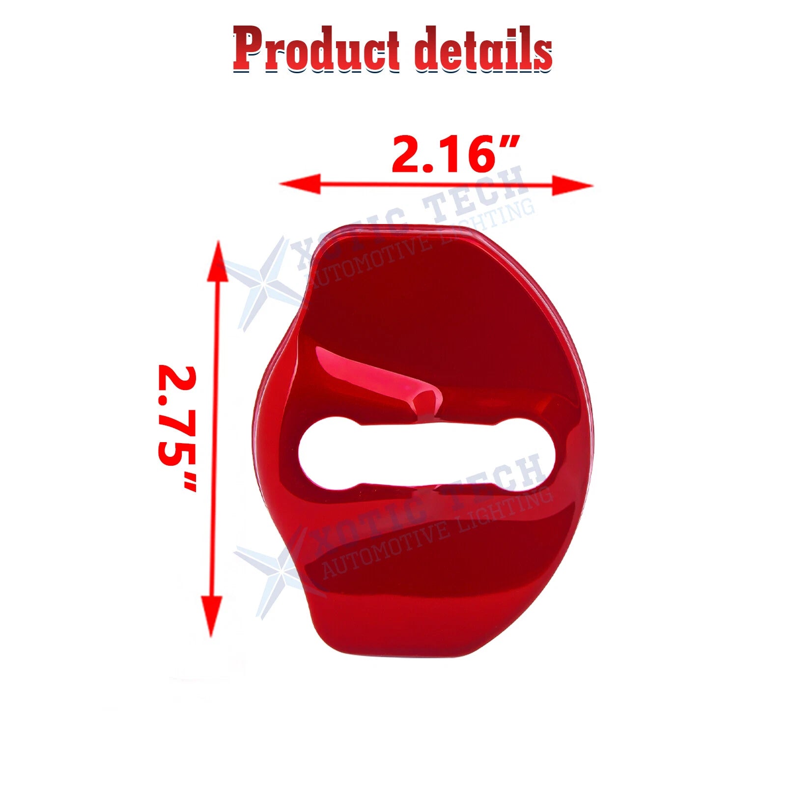 Red Door Lock Cover (4PCS) for Tesla Model 3 Y (2018-2024)