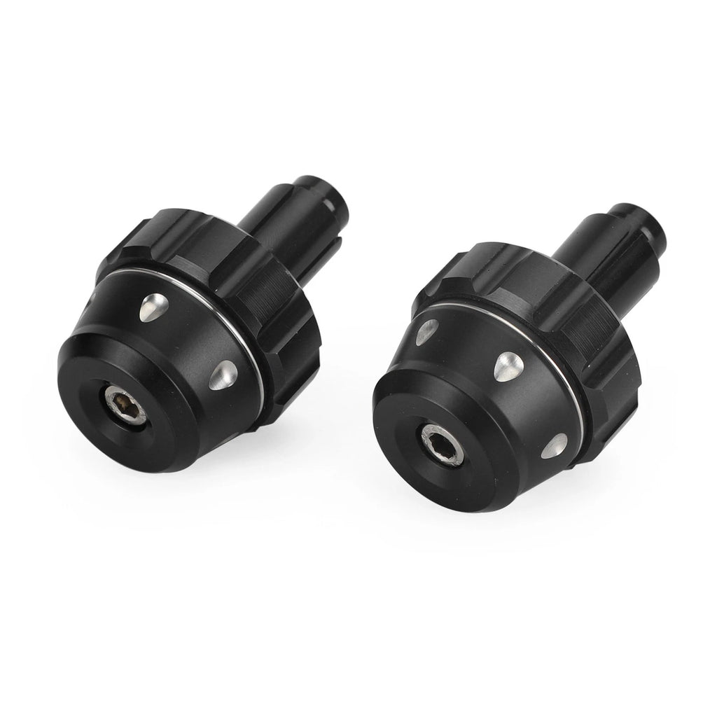 CNC Aluminum Handlebar End Weights for Motorcycle (13-18mm Inner, Black)