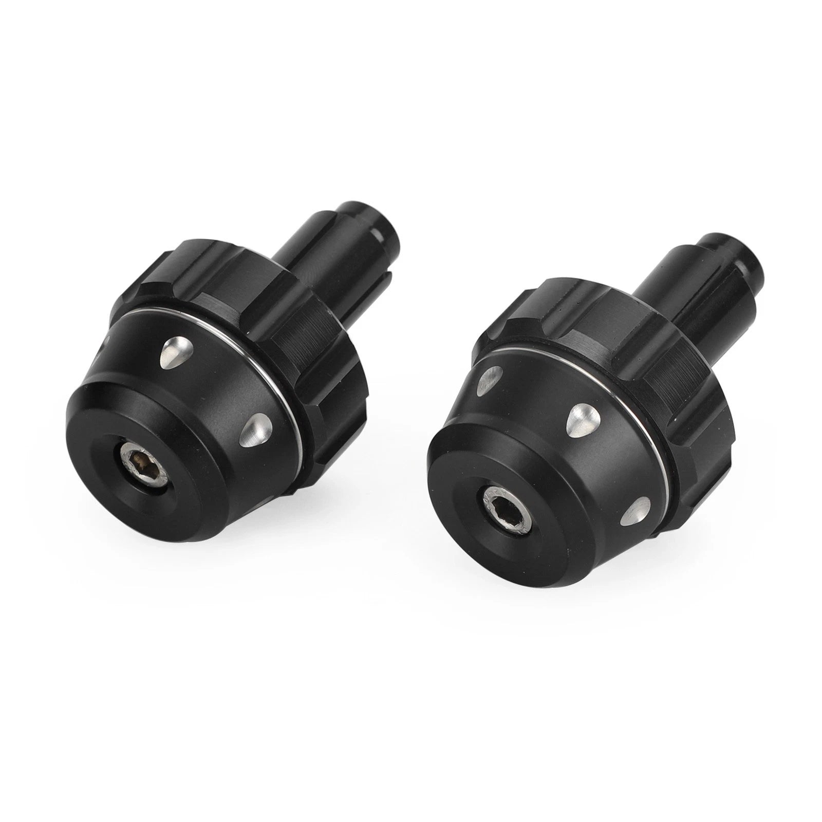 CNC Aluminum Handlebar End Weights for Motorcycle (13-18mm Inner, Black)