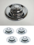 Chrome Wheel Hubcaps Set with Short Center Cap for Chevrolet Rally (2005–2010)